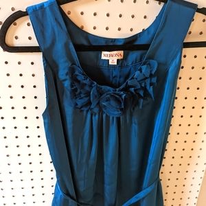 Merona teal silky dress